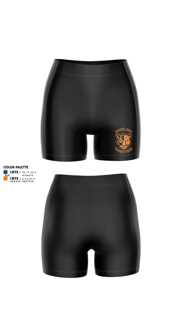Womens Compression Shorts, North Pitt High School Track and Field, Track & Field, Teamtime, Team time, sublimation, custom sports apparel, team uniforms, spirit wear, spiritwear, sports uniforms, custom shirts, team store, custom team store, fundraiser sports, apparel fundraiser