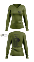 900th QUARTERMASTER 12047177 Women's Long Sleeve V-neck Shirt - 10