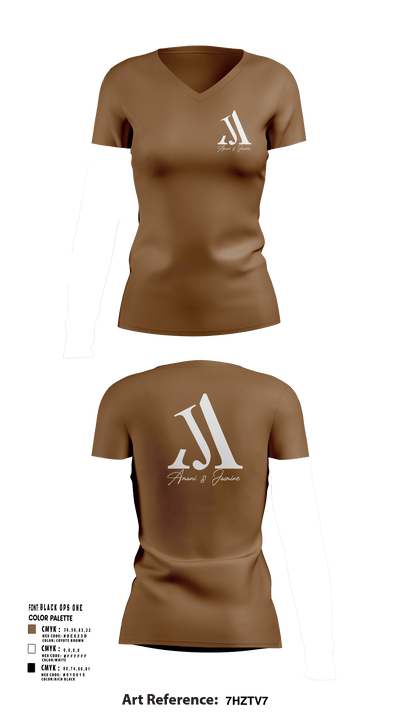 A&J 36526163 Women's Short Sleeve V-neck Shirt - 51