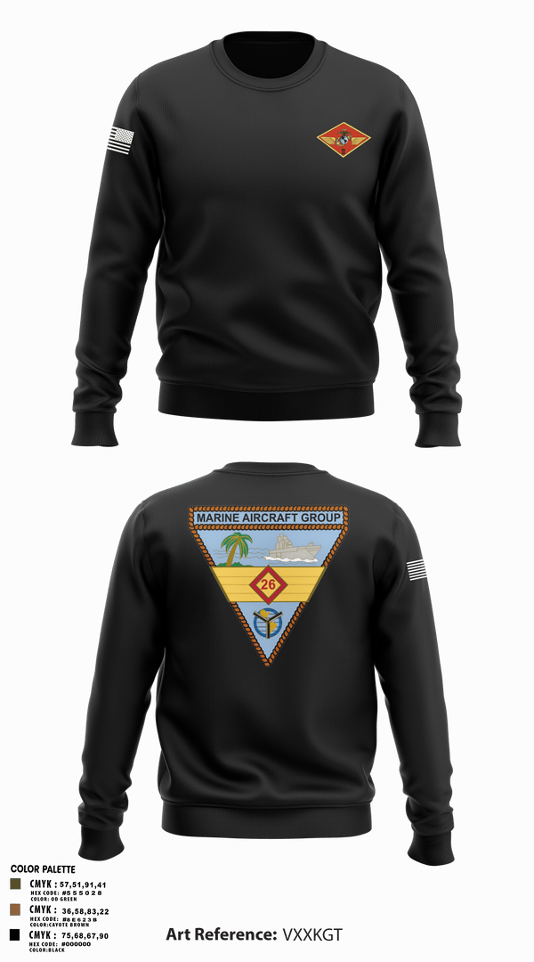 Crew Neck Sweatshirt, 2nd MAW, , Teamtime, Team time, sublimation, custom sports apparel, team uniforms, spirit wear, spiritwear, sports uniforms, custom shirts, team store, custom team store, fundraiser sports, apparel fundraiser