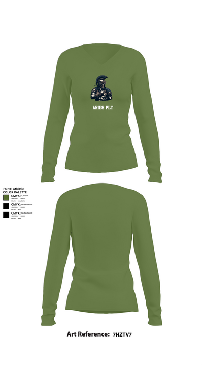 ARIES PLT 56936263 Women's Long Sleeve V-neck Shirt - 42