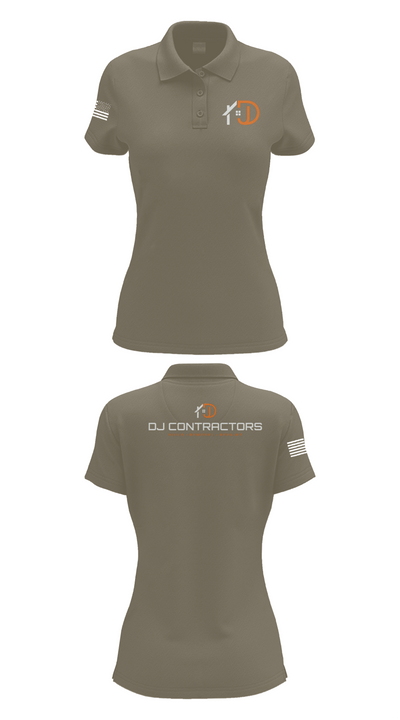 DJ CONTRACTORS 12982889 Women's Short Sleeve Performance Polo  - 34