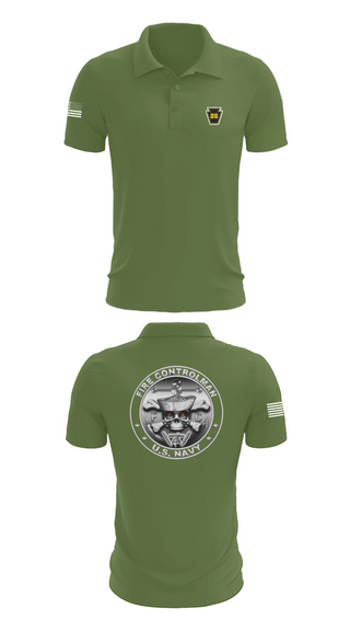 Short Sleeve Performance Polo, Fire Controlman, Navy, Teamtime, Team time, sublimation, custom sports apparel, team uniforms, spirit wear, spiritwear, sports uniforms, custom shirts, team store, custom team store, fundraiser sports, apparel fundraiser