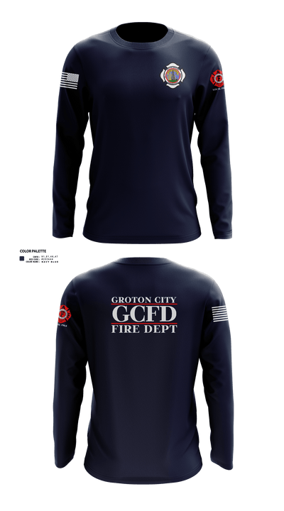 Groton City Fire Department 94427671 Long Sleeve Performance Shirt 1