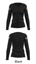 132d MRBC, 579th EN BN, 49th MP DIV 50518216 Women's Long Sleeve V-neck Shirt - 35