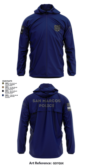 Windbreaker, San Marcos Police Drone Unit, Police, Teamtime, Team time, sublimation, custom sports apparel, team uniforms, spirit wear, spiritwear, sports uniforms, custom shirts, team store, custom team store, fundraiser sports, apparel fundraiser