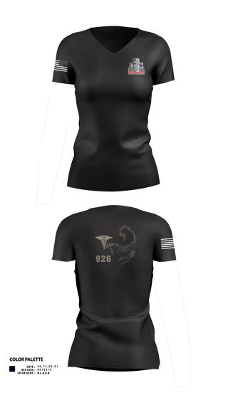 Womens Short Sleeve Vneck Shirt, 926 PM, Army, Teamtime, Team time, sublimation, custom sports apparel, team uniforms, spirit wear, spiritwear, sports uniforms, custom shirts, team store, custom team store, fundraiser sports, apparel fundraiser