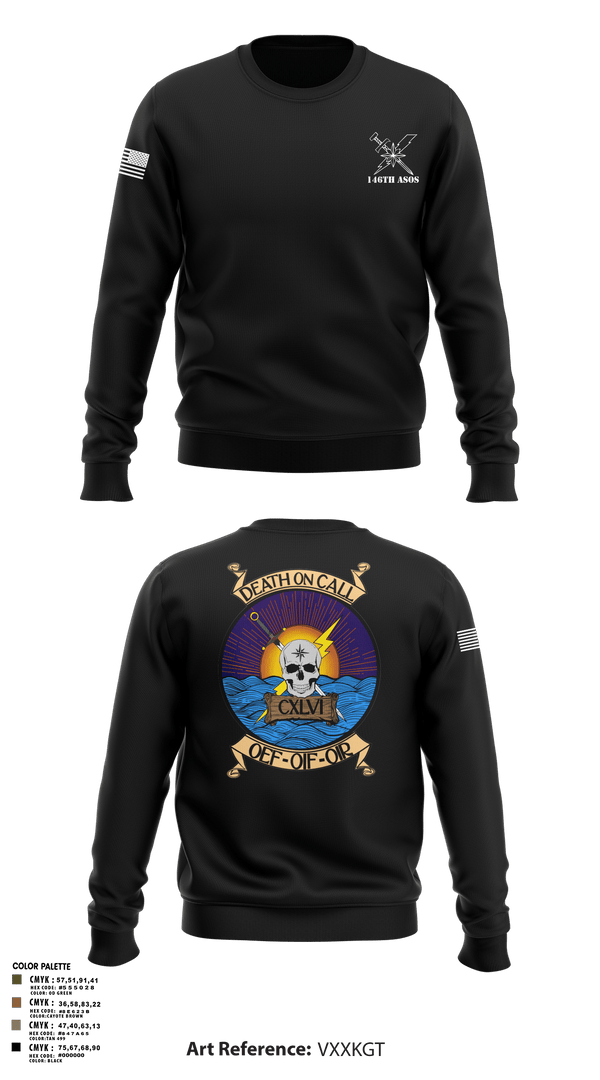 Crew Neck Sweatshirt, 146th ASOS, Air Force, Teamtime, Team time, sublimation, custom sports apparel, team uniforms, spirit wear, spiritwear, sports uniforms, custom shirts, team store, custom team store, fundraiser sports, apparel fundraiser