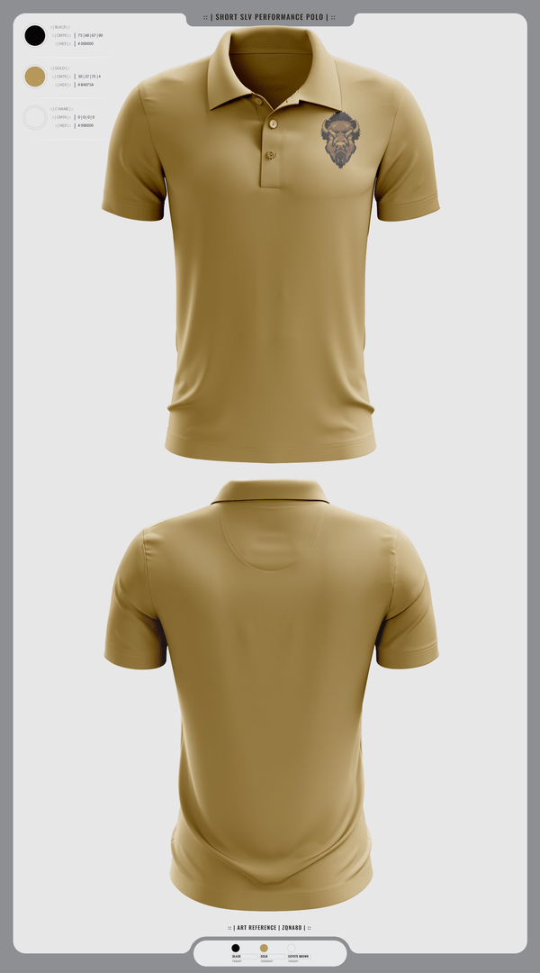 Short Sleeve Performance Polo, Hugo Buffaloes Tennis, Tennis, Teamtime, Team time, sublimation, custom sports apparel, team uniforms, spirit wear, spiritwear, sports uniforms, custom shirts, team store, custom team store, fundraiser sports, apparel fundraiser