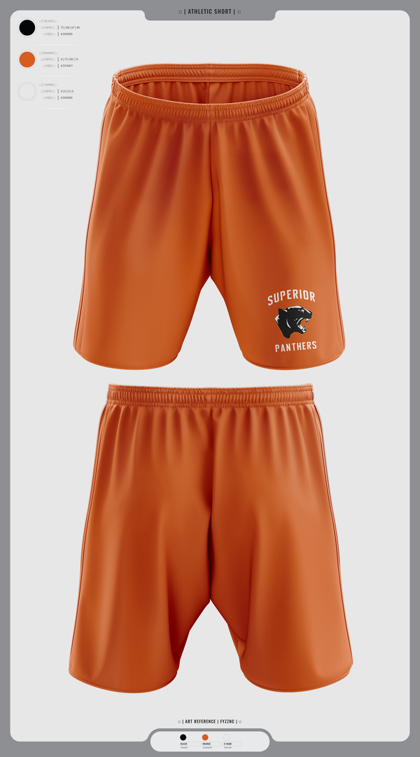 Athletic Shorts With Pockets, Superior Panthers, Baseball, Teamtime, Team time, sublimation, custom sports apparel, team uniforms, spirit wear, spiritwear, sports uniforms, custom shirts, team store, custom team store, fundraiser sports, apparel fundraiser