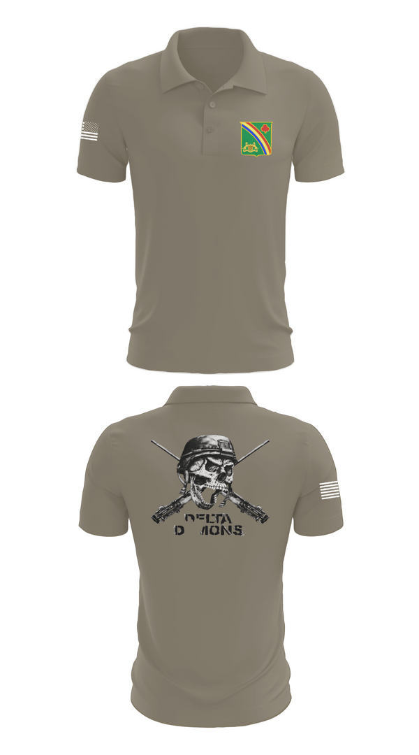 Short Sleeve Performance Polo, 1st Battalion 69th Infantry Regiment, Army, Teamtime, Team time, sublimation, custom sports apparel, team uniforms, spirit wear, spiritwear, sports uniforms, custom shirts, team store, custom team store, fundraiser sports, apparel fundraiser