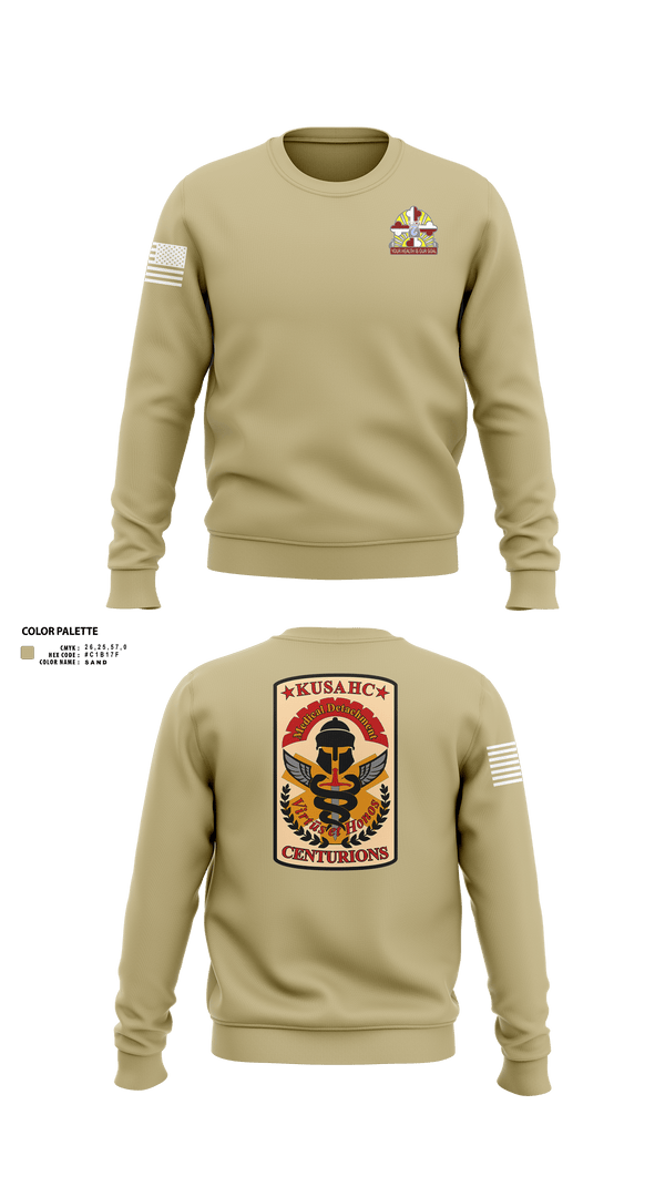 Crew Neck Sweatshirt, Kirk U.S. Army Health Clinic, , Teamtime, Team time, sublimation, custom sports apparel, team uniforms, spirit wear, spiritwear, sports uniforms, custom shirts, team store, custom team store, fundraiser sports, apparel fundraiser