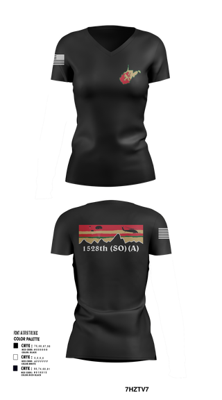 Womens Short Sleeve Vneck Shirt, 1528th FSC (SO) (A), , Teamtime, Team time, sublimation, custom sports apparel, team uniforms, spirit wear, spiritwear, sports uniforms, custom shirts, team store, custom team store, fundraiser sports, apparel fundraiser