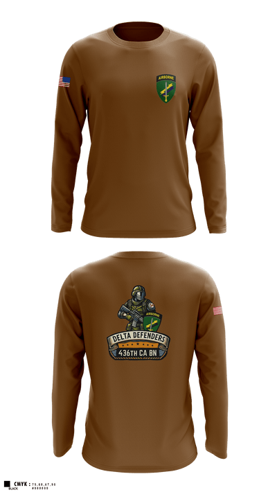 D Co 436th CA BN 62553628 Long Sleeve Performance Shirt 1