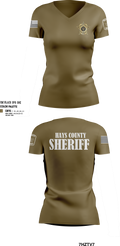 Hays County Sheriff’s Office 39669531 Women's Short Sleeve V-neck Shirt - 102