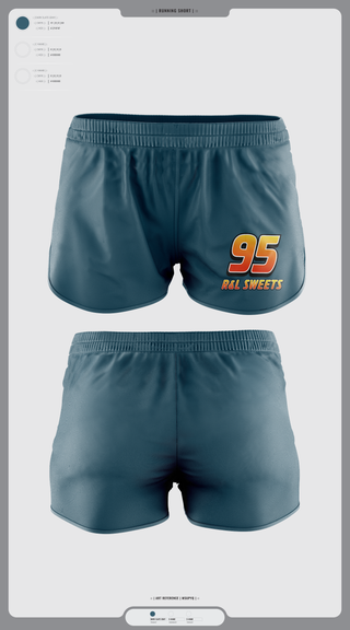 Womens Shorts, R&L Sweets, Track & Field, Teamtime, Team time, sublimation, custom sports apparel, team uniforms, spirit wear, spiritwear, sports uniforms, custom shirts, team store, custom team store, fundraiser sports, apparel fundraiser