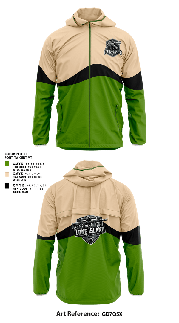 Windbreaker, Forge & Barrel Firearms, , Teamtime, Team time, sublimation, custom sports apparel, team uniforms, spirit wear, spiritwear, sports uniforms, custom shirts, team store, custom team store, fundraiser sports, apparel fundraiser