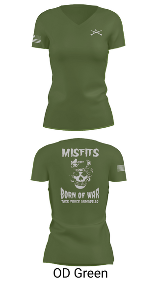 Womens Short Sleeve Vneck Shirt, 4th platoon misfits, Army, Teamtime, Team time, sublimation, custom sports apparel, team uniforms, spirit wear, spiritwear, sports uniforms, custom shirts, team store, custom team store, fundraiser sports, apparel fundraiser