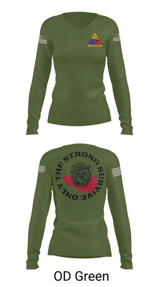 Womens Long Sleeve Vneck Shirt, 261st BSC CAVEMAN PLT, , Teamtime, Team time, sublimation, custom sports apparel, team uniforms, spirit wear, spiritwear, sports uniforms, custom shirts, team store, custom team store, fundraiser sports, apparel fundraiser