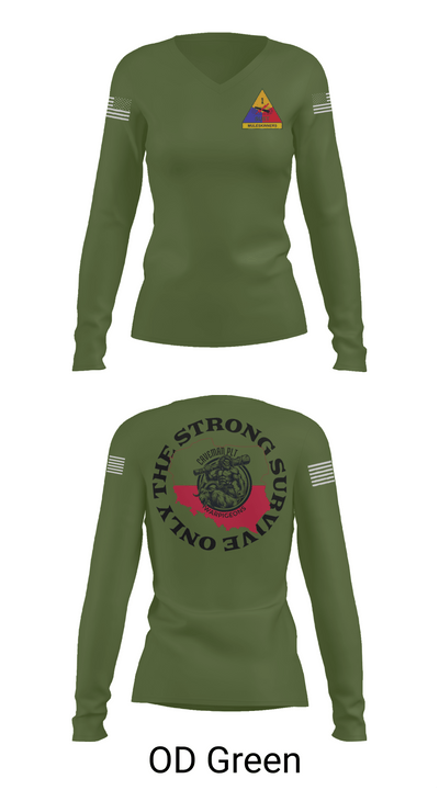 261st BSC CAVEMAN PLT 28746409 Women's Long Sleeve V-neck Shirt - 57