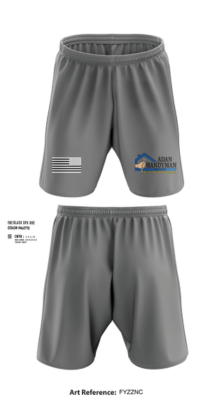 Athletic Shorts With Pockets, Adan Handyman Services, , Teamtime, Team time, sublimation, custom sports apparel, team uniforms, spirit wear, spiritwear, sports uniforms, custom shirts, team store, custom team store, fundraiser sports, apparel fundraiser