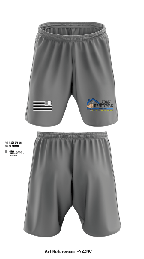 Athletic Shorts With Pockets, Adan Handyman Services, , Teamtime, Team time, sublimation, custom sports apparel, team uniforms, spirit wear, spiritwear, sports uniforms, custom shirts, team store, custom team store, fundraiser sports, apparel fundraiser