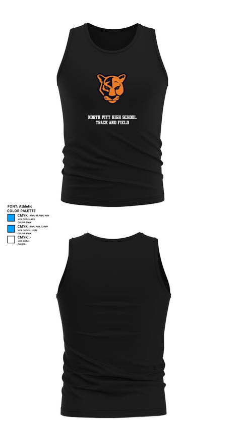 Tank Top, North Pitt High School Track and Field, Track & Field, Teamtime, Team time, sublimation, custom sports apparel, team uniforms, spirit wear, spiritwear, sports uniforms, custom shirts, team store, custom team store, fundraiser sports, apparel fundraiser