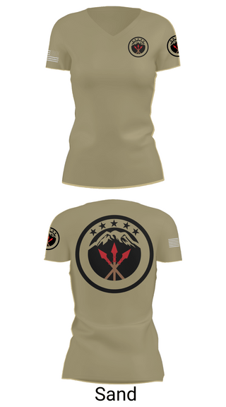 Womens Short Sleeve Vneck Shirt, 593rd esc, , Teamtime, Team time, sublimation, custom sports apparel, team uniforms, spirit wear, spiritwear, sports uniforms, custom shirts, team store, custom team store, fundraiser sports, apparel fundraiser