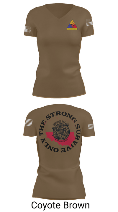 261st BSC CAVEMAN PLT 28746409 Women's Short Sleeve V-neck Shirt - 8
