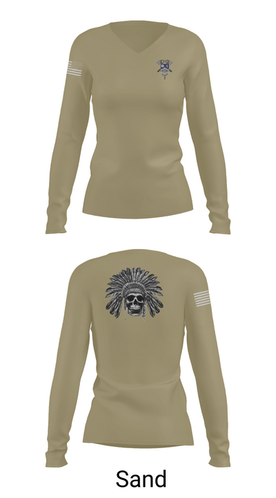 2-23IN CRAZYHORSE CO. 51563719 Women's Long Sleeve V-neck Shirt - 97
