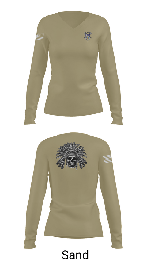 Womens Long Sleeve Vneck Shirt, 2-23IN CRAZYHORSE CO., , Teamtime, Team time, sublimation, custom sports apparel, team uniforms, spirit wear, spiritwear, sports uniforms, custom shirts, team store, custom team store, fundraiser sports, apparel fundraiser