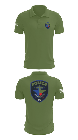 Short Sleeve Performance Polo, Cypress- Fairbanks ISD Police Department, Police, Teamtime, Team time, sublimation, custom sports apparel, team uniforms, spirit wear, spiritwear, sports uniforms, custom shirts, team store, custom team store, fundraiser sports, apparel fundraiser