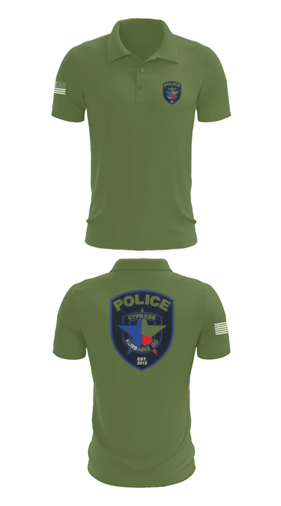 Cypress- Fairbanks ISD Police Department 56419862 Short Sleeve Performance Polo - 45
