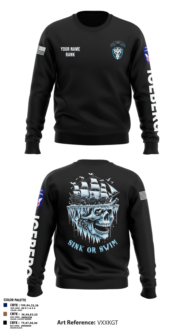 Crew Neck Sweatshirt, HQ, 95th CM CO, Army, Teamtime, Team time, sublimation, custom sports apparel, team uniforms, spirit wear, spiritwear, sports uniforms, custom shirts, team store, custom team store, fundraiser sports, apparel fundraiser