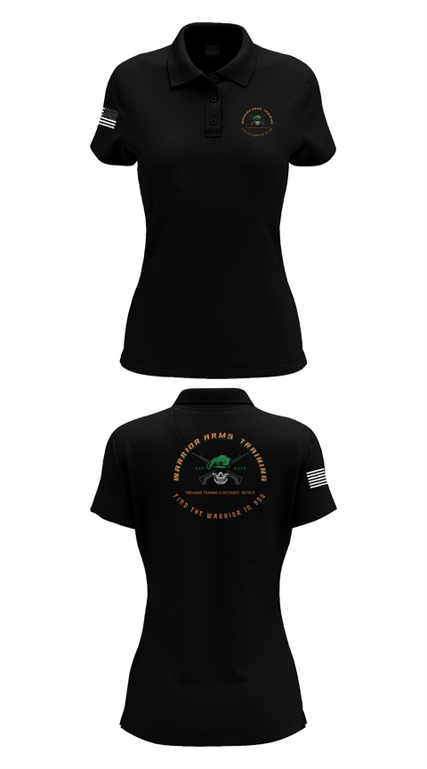Womens Short Sleeve Performance Polo, Warrior Arms Training, , Teamtime, Team time, sublimation, custom sports apparel, team uniforms, spirit wear, spiritwear, sports uniforms, custom shirts, team store, custom team store, fundraiser sports, apparel fundraiser