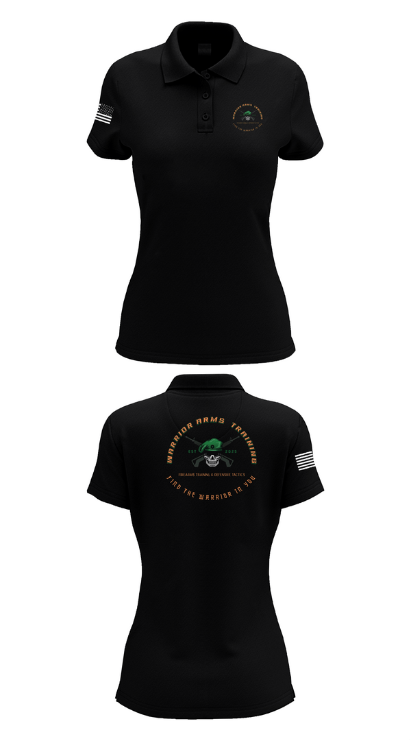 Womens Short Sleeve Performance Polo, Warrior Arms Training, , Teamtime, Team time, sublimation, custom sports apparel, team uniforms, spirit wear, spiritwear, sports uniforms, custom shirts, team store, custom team store, fundraiser sports, apparel fundraiser
