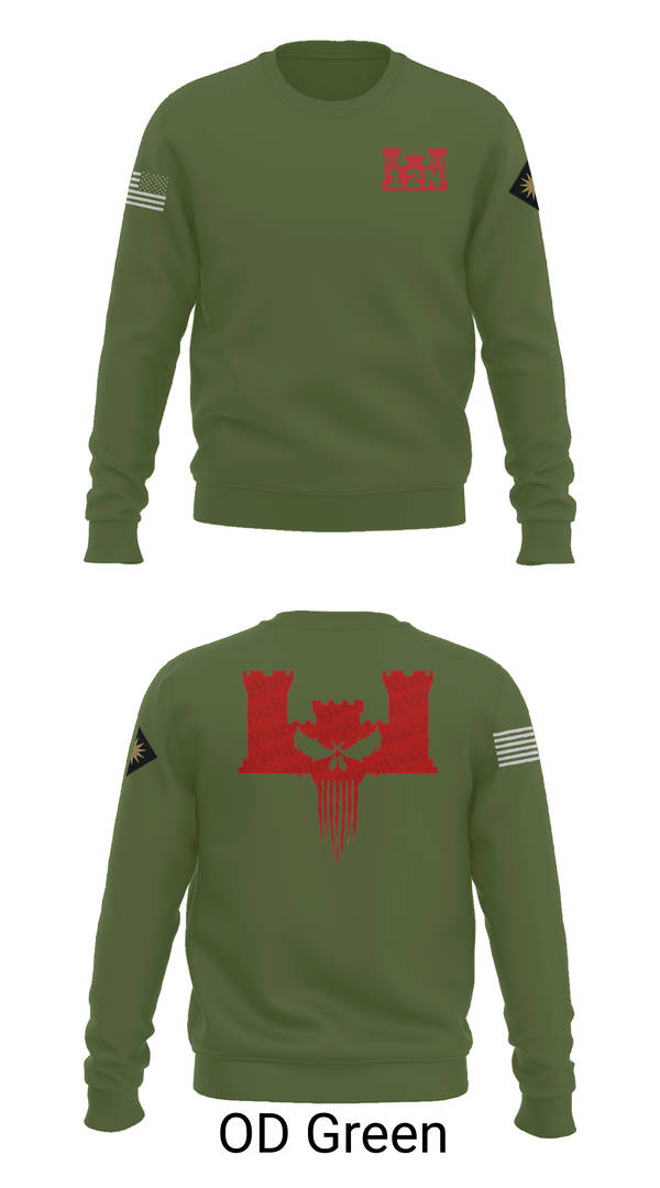 Crew Neck Sweatshirt, A co 578th BEB, , Teamtime, Team time, sublimation, custom sports apparel, team uniforms, spirit wear, spiritwear, sports uniforms, custom shirts, team store, custom team store, fundraiser sports, apparel fundraiser