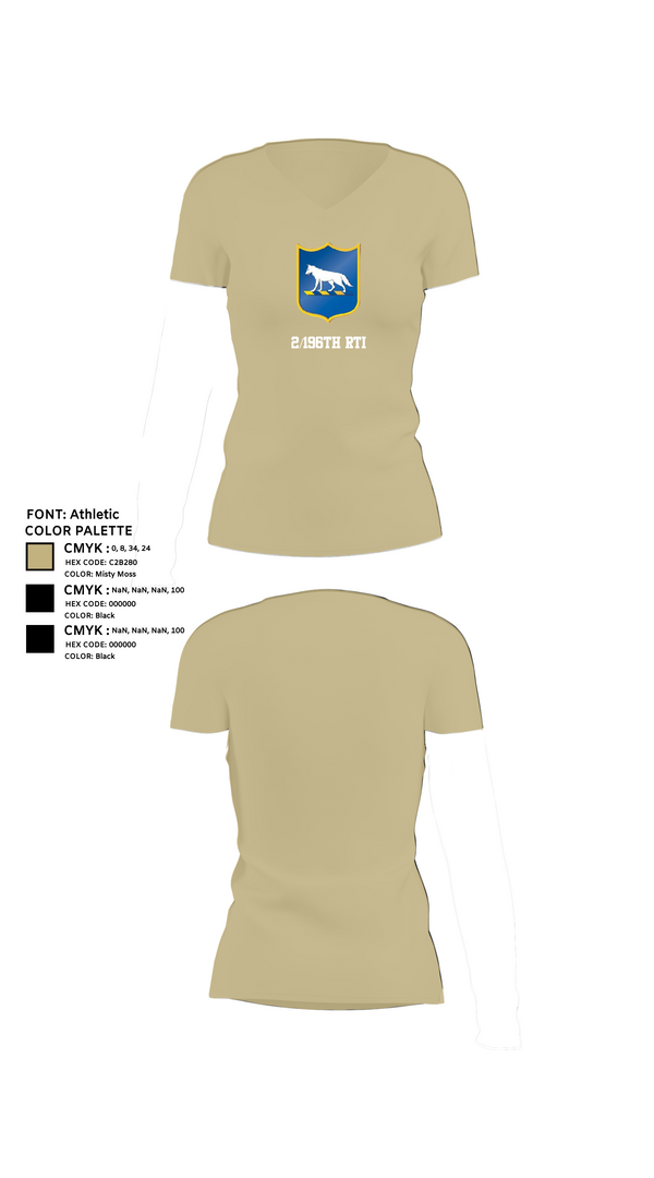Womens Short Sleeve Vneck Shirt, 2/196th RTI, , Teamtime, Team time, sublimation, custom sports apparel, team uniforms, spirit wear, spiritwear, sports uniforms, custom shirts, team store, custom team store, fundraiser sports, apparel fundraiser