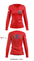Boston Fire Department 36118843 Women's Long Sleeve V-neck Shirt - 4