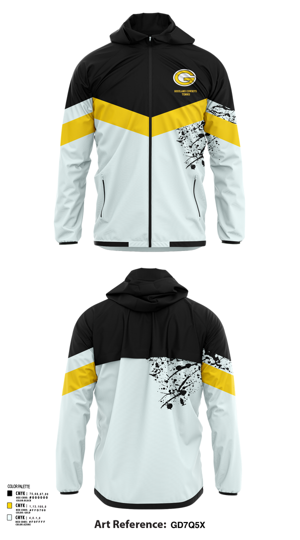 Windbreaker, Goodland Cowboys Tennis, Tennis, Teamtime, Team time, sublimation, custom sports apparel, team uniforms, spirit wear, spiritwear, sports uniforms, custom shirts, team store, custom team store, fundraiser sports, apparel fundraiser