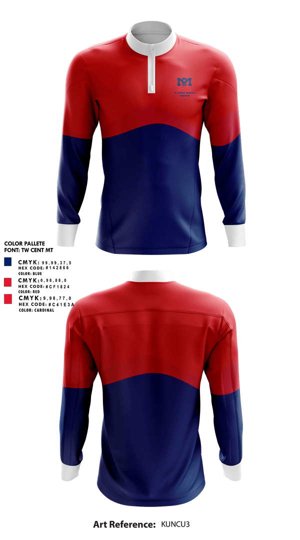 Quarter Zip Jacket, McClintock Chargers Badminton, Spirit Store, Teamtime, Team time, sublimation, custom sports apparel, team uniforms, spirit wear, spiritwear, sports uniforms, custom shirts, team store, custom team store, fundraiser sports, apparel fundraiser