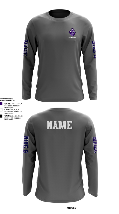 Northwest Magic Basketball 74207630 Long Sleeve Performance Shirt 16