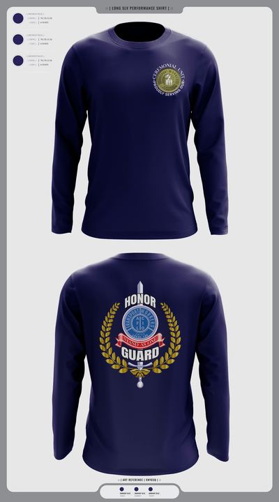 Twu Local 100 Ceremonial Unit & Honor Guard 1084090 Long Sleeve Performance Shirt 1