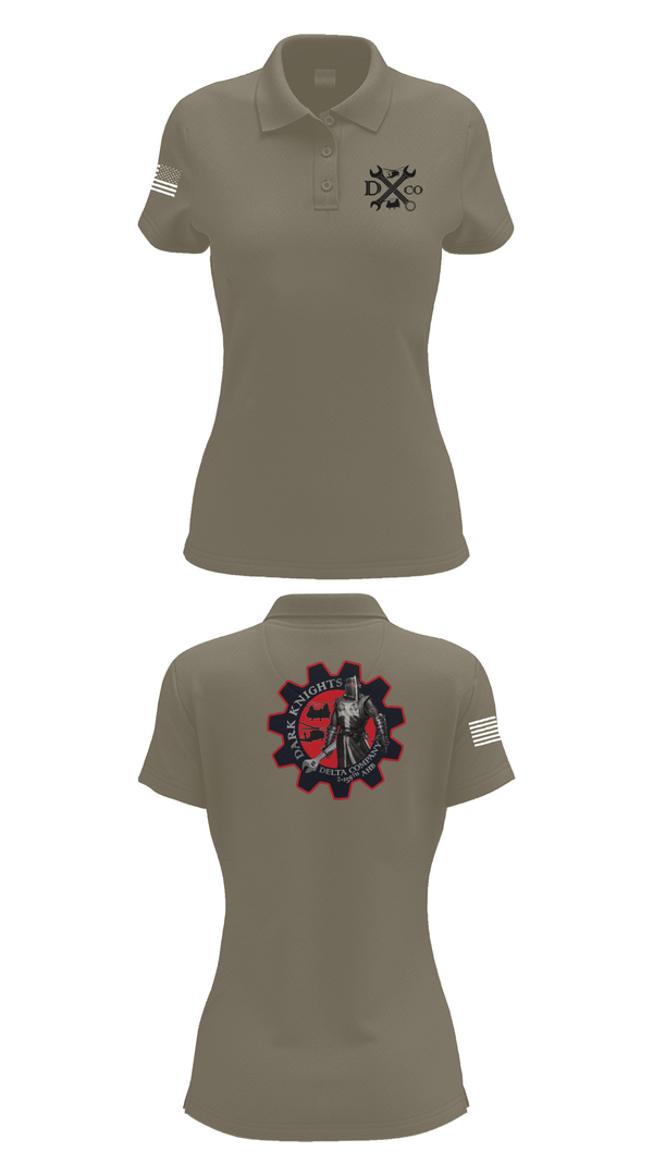 Womens Short Sleeve Performance Polo, D Co. 2-158th AHB, , Teamtime, Team time, sublimation, custom sports apparel, team uniforms, spirit wear, spiritwear, sports uniforms, custom shirts, team store, custom team store, fundraiser sports, apparel fundraiser