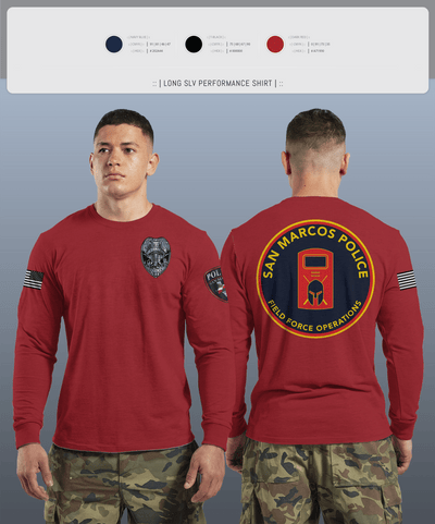 San marcos police - field force 1789471 Long Sleeve Performance Shirt 6