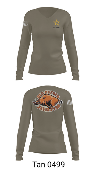 Womens Long Sleeve Vneck Shirt, Old Pueblo, , Teamtime, Team time, sublimation, custom sports apparel, team uniforms, spirit wear, spiritwear, sports uniforms, custom shirts, team store, custom team store, fundraiser sports, apparel fundraiser
