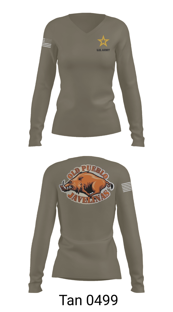 Womens Long Sleeve Vneck Shirt, Old Pueblo, , Teamtime, Team time, sublimation, custom sports apparel, team uniforms, spirit wear, spiritwear, sports uniforms, custom shirts, team store, custom team store, fundraiser sports, apparel fundraiser
