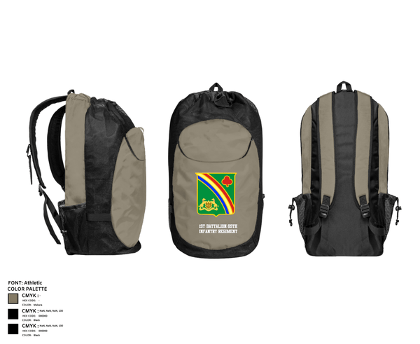 Gear Bag, 1st Battalion 69th Infantry Regiment, Army, Teamtime, Team time, sublimation, custom sports apparel, team uniforms, spirit wear, spiritwear, sports uniforms, custom shirts, team store, custom team store, fundraiser sports, apparel fundraiser