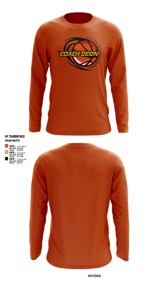 Long Sleeve Performance Shirt, Coach Deon Fundamental Youth Basketball Training, Men's Basketball, Teamtime, Team time, sublimation, custom sports apparel, team uniforms, spirit wear, spiritwear, sports uniforms, custom shirts, team store, custom team store, fundraiser sports, apparel fundraiser