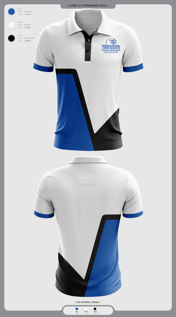 Short Sleeve Performance Polo, Exeter Township Senior High School Field Hockey, Field Hockey, Teamtime, Team time, sublimation, custom sports apparel, team uniforms, spirit wear, spiritwear, sports uniforms, custom shirts, team store, custom team store, fundraiser sports, apparel fundraiser